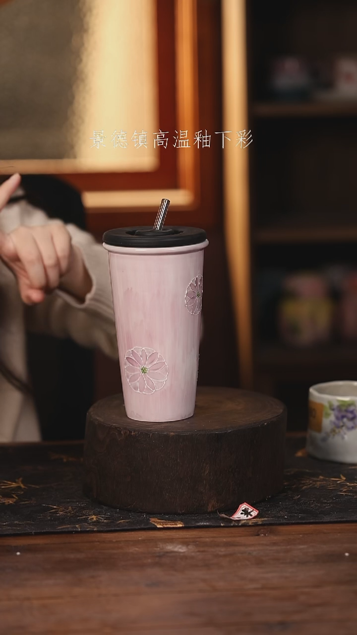 陶瓷景德镇高温釉下手绘陶瓷@L191@