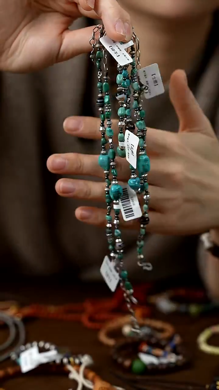 未镶嵌绿松石手链绿松石单圈/隐士/