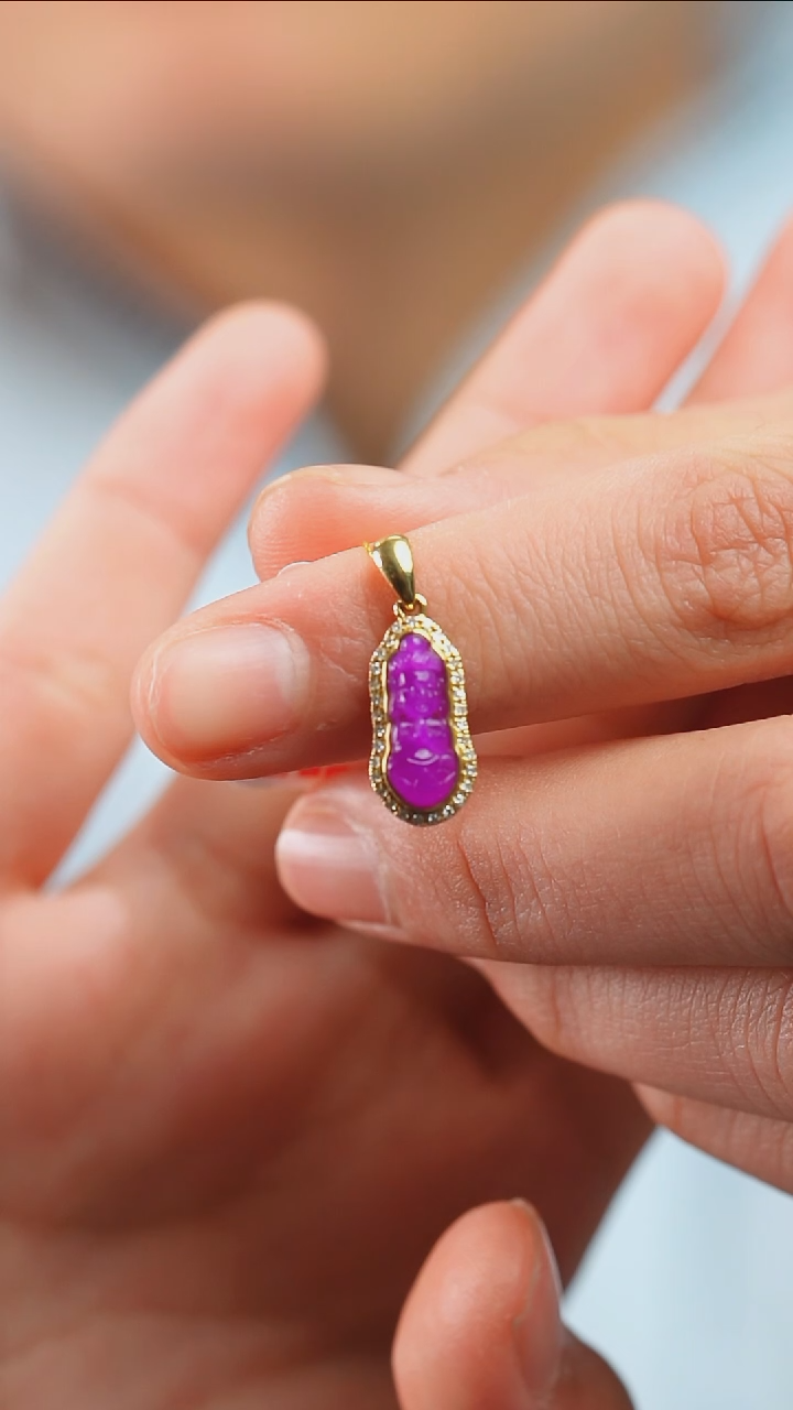 苏纪石（舒俱来）18K金镶嵌吊坠(不含链)664