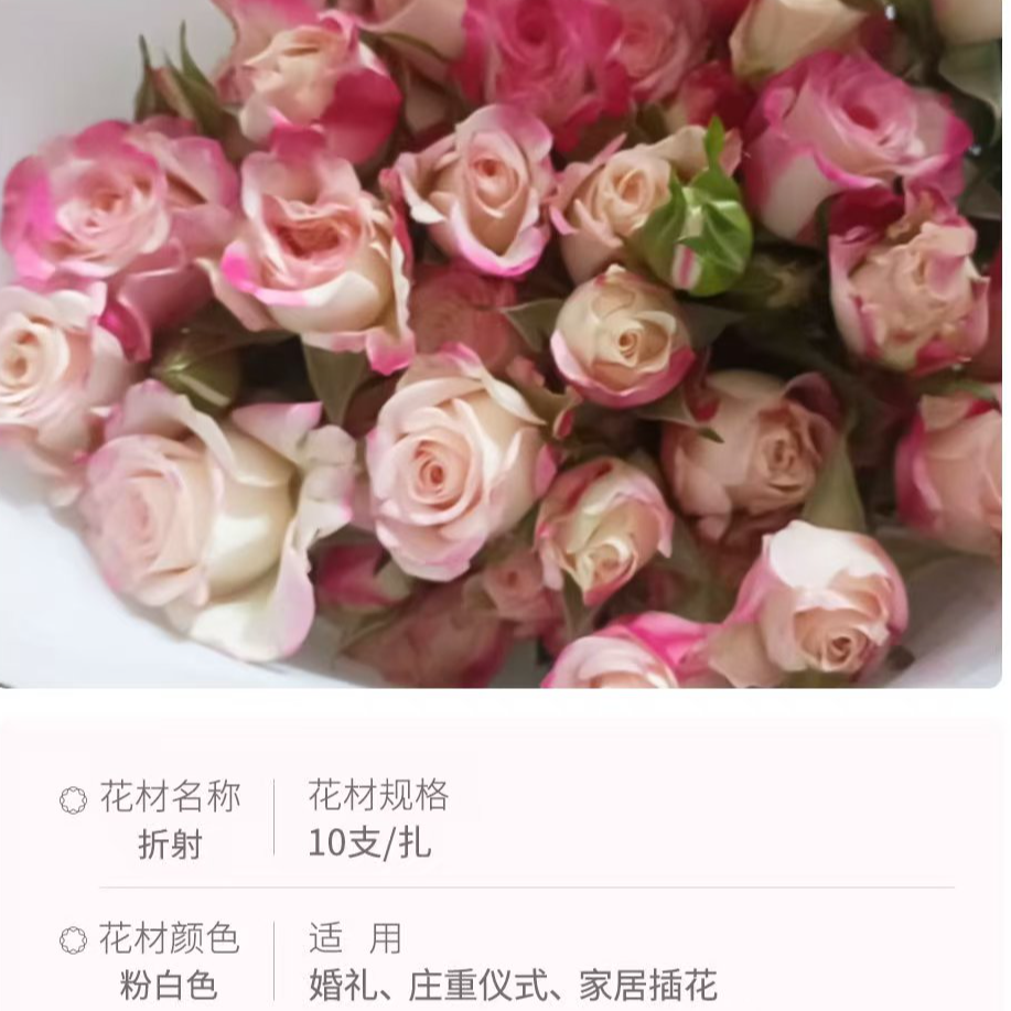 生活鲜花[折射多头玫瑰]到店自取 同城配送