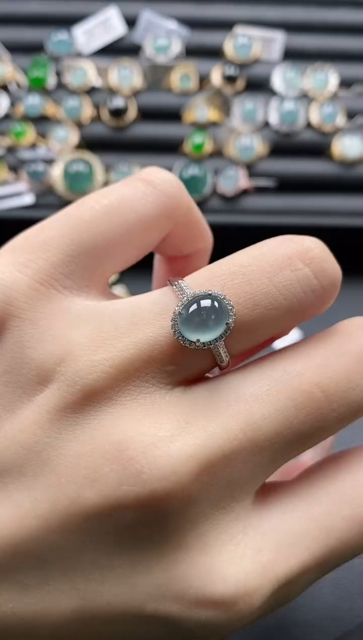 【闪购商品】翡翠戒指银S925镶嵌1111