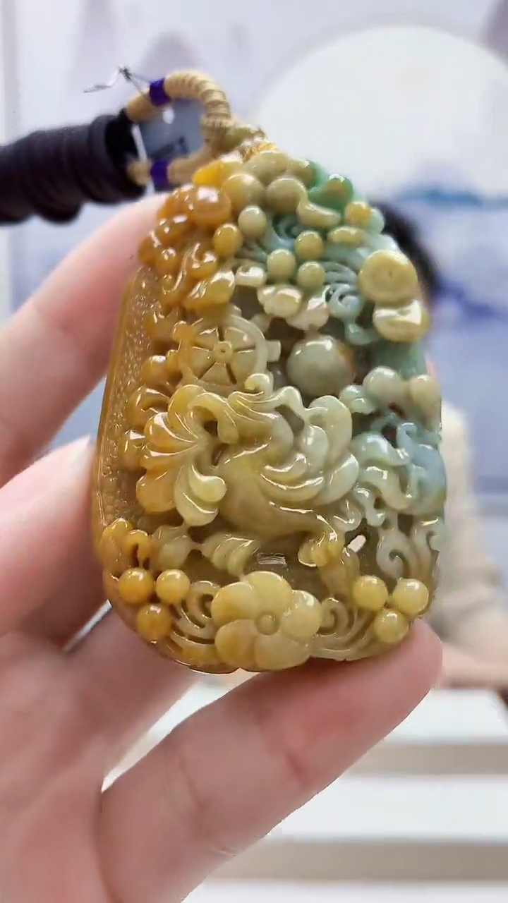 未镶嵌定制翡翠5160ry-毛货挂件149