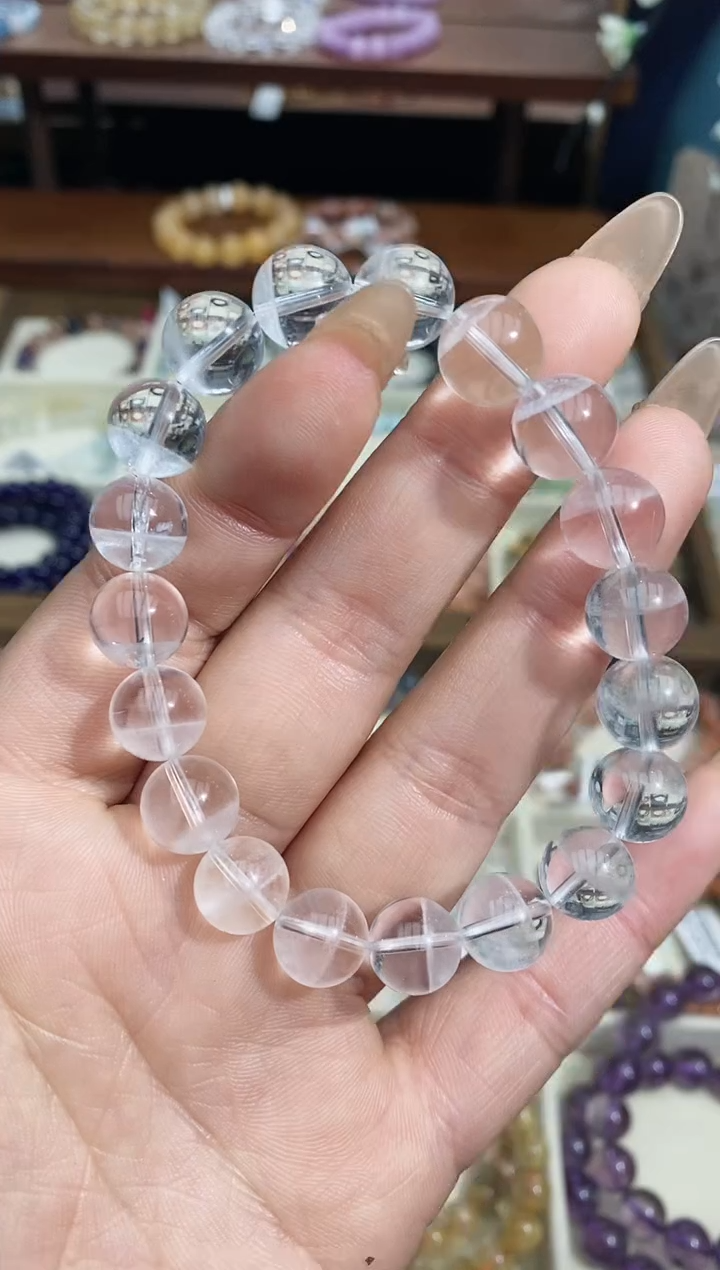 【闪购商品】水晶手串未镶嵌白幽灵手串10mm