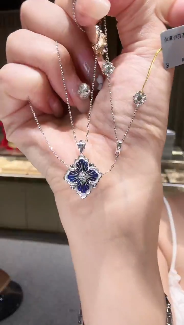 铂Pt950镶嵌项链钻石AY0515-PT-45