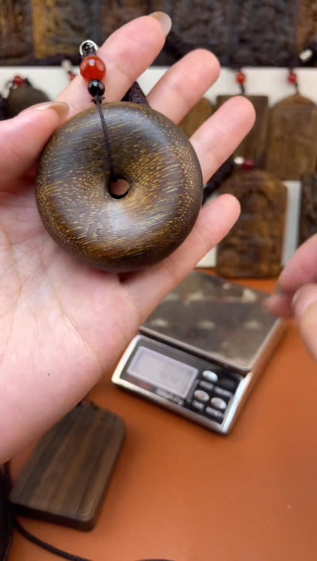 木木雕款芽庄 平安扣5cm送养香瓶 