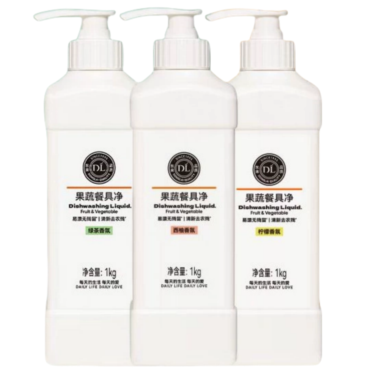 DL果蔬餐具净1kg易漂无残留清新去农残茶香香氛洗洁精