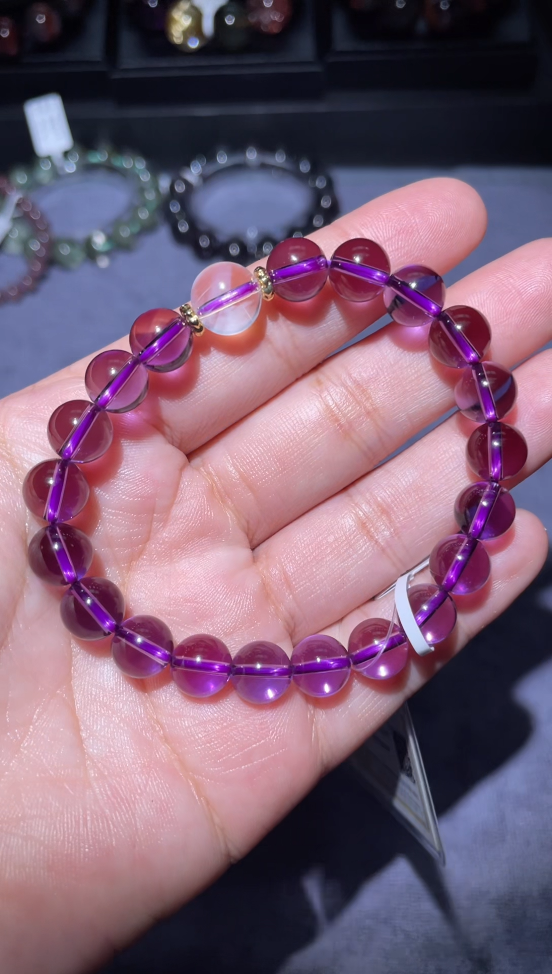 【闪购商品】水晶手链未镶嵌紫水晶9mm