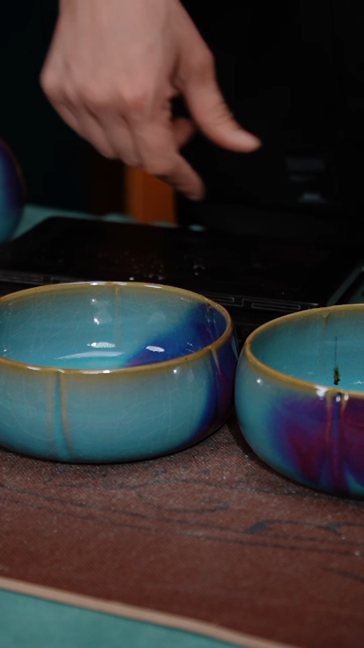 【闪购商品】26-2菊瓣钵（天青玫瑰紫）+瓷片