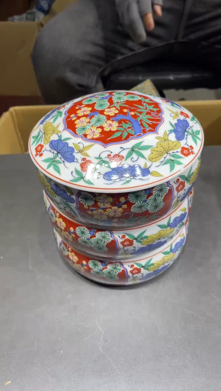 210 有田烧三段重   