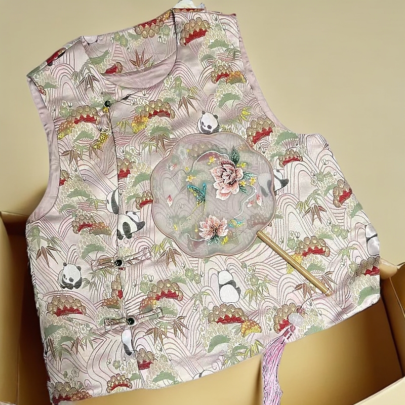 新中式国风气质设计师高定宽松休闲百搭马甲----10960