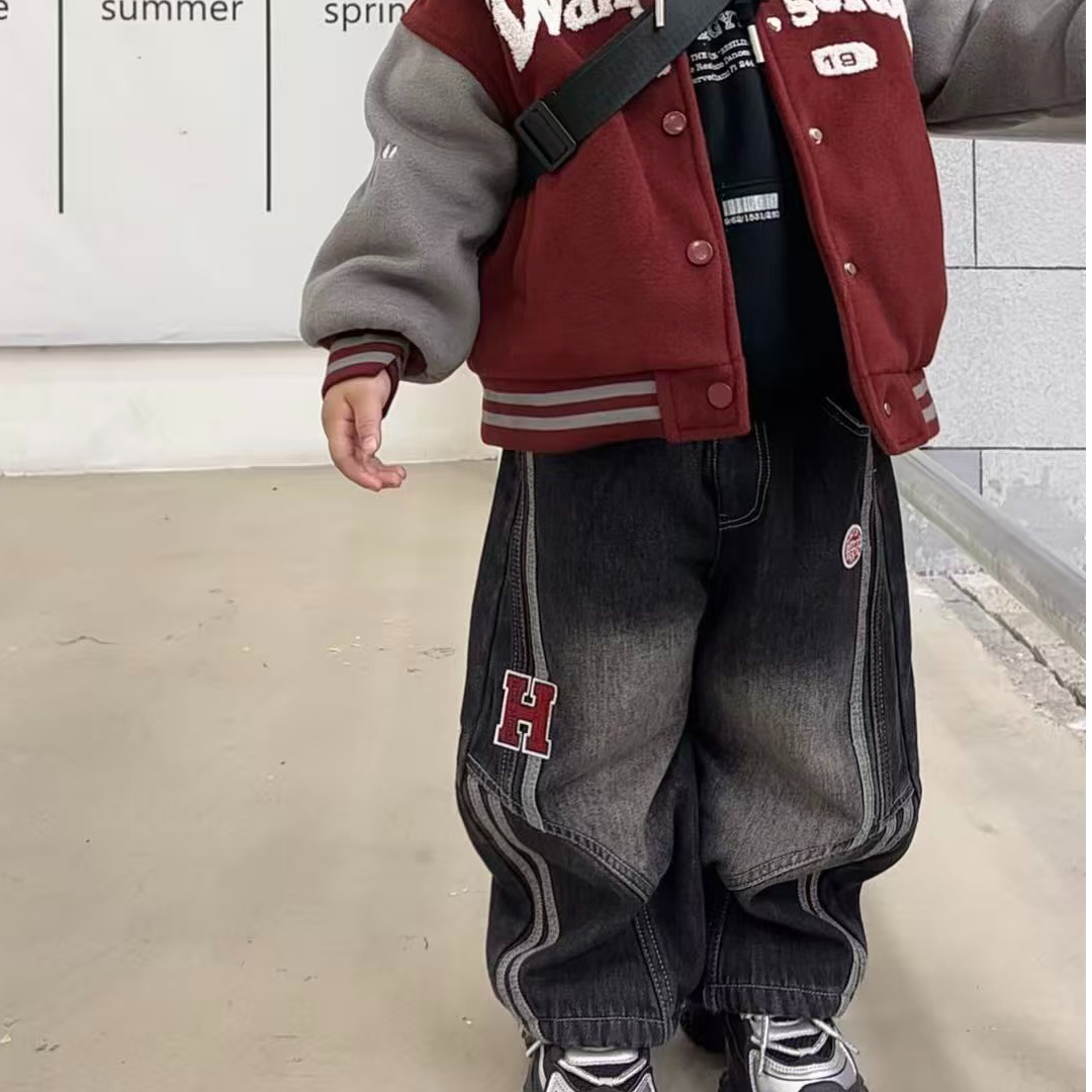 【棉逗熊品牌】男童韩版冬季休闲中大童百搭裤子-17283