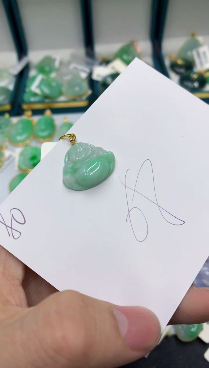 【闪购商品】翡翠颈饰18K金镶嵌号链接111111