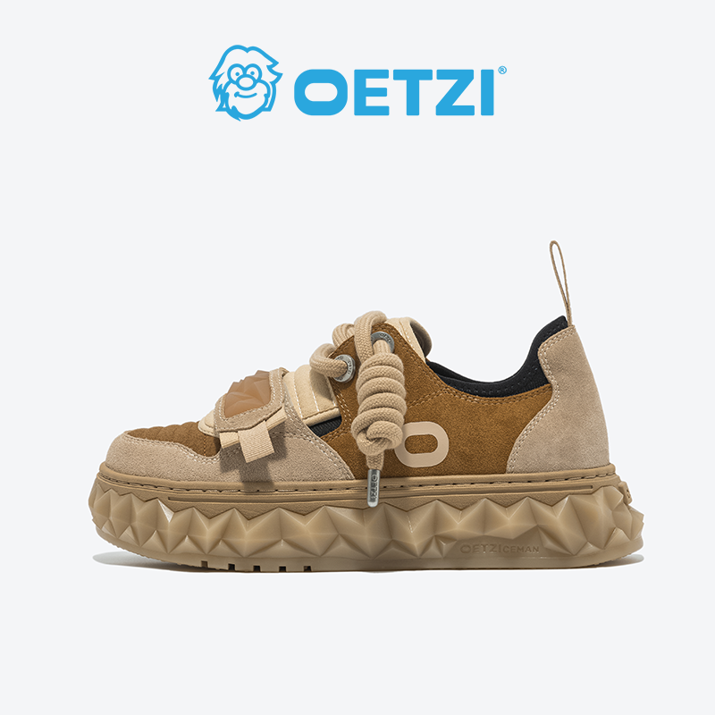 OETZI冰人奥兹丑萌鞋牛剖层新款厚底低帮鞋小众潮流休闲鞋