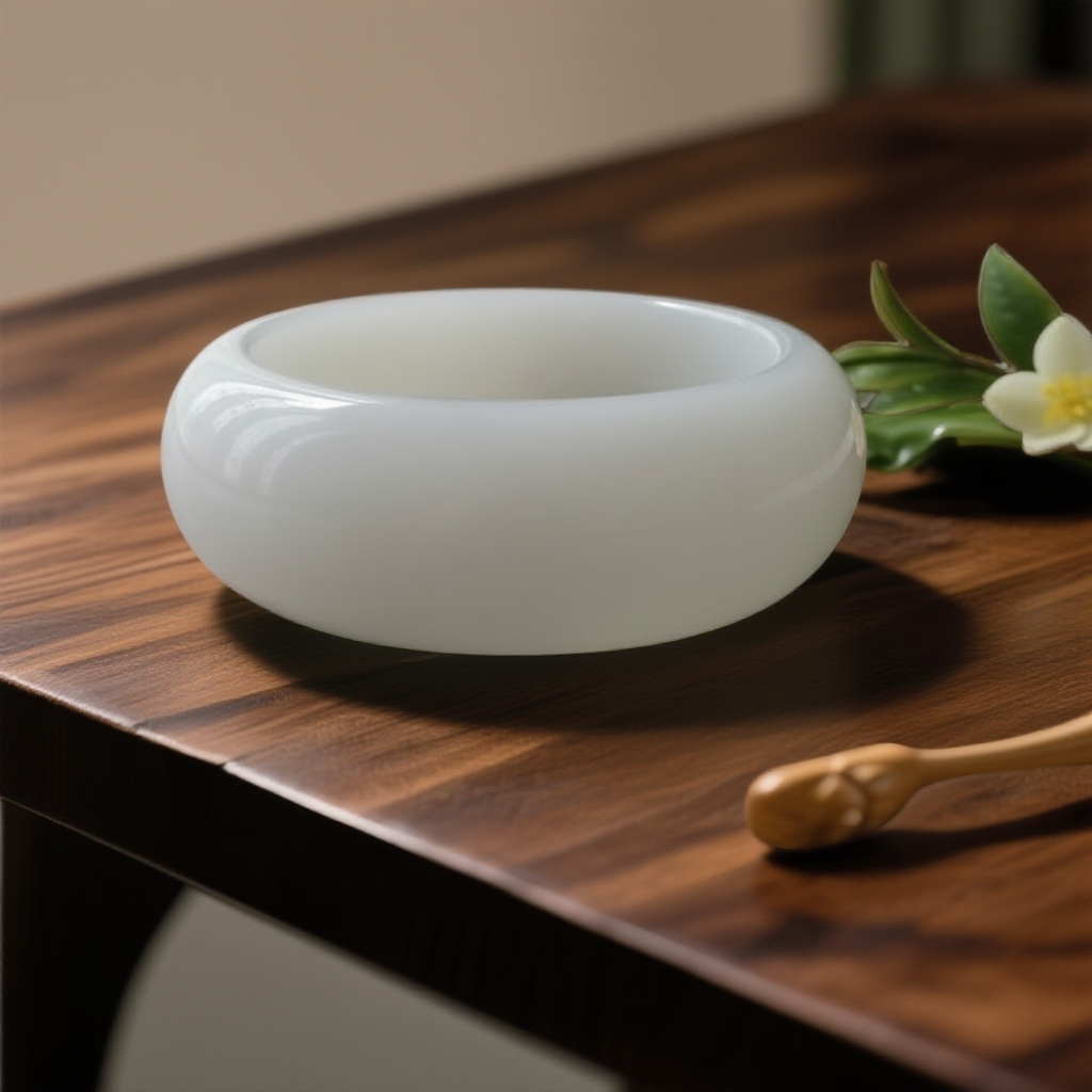 抖音质检先鉴后发出具和田玉证书保真保天然和田玉白玉轮胎手镯