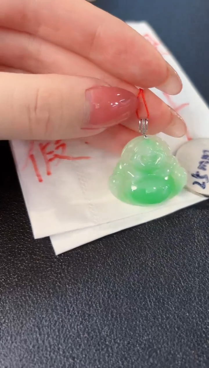 【闪购商品】翡翠颈饰18K金镶嵌缅料A货/支持复检/一件