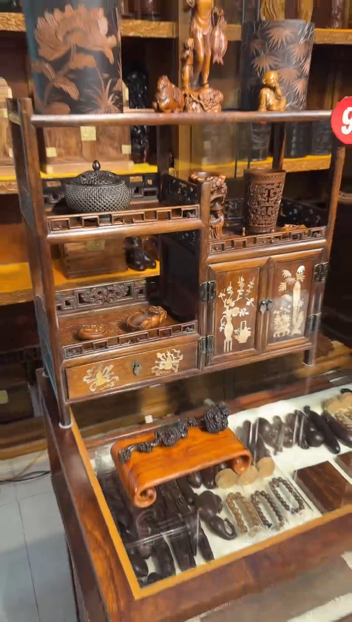 【闪购商品】木木艺缅花镶嵌横博古架1800.888