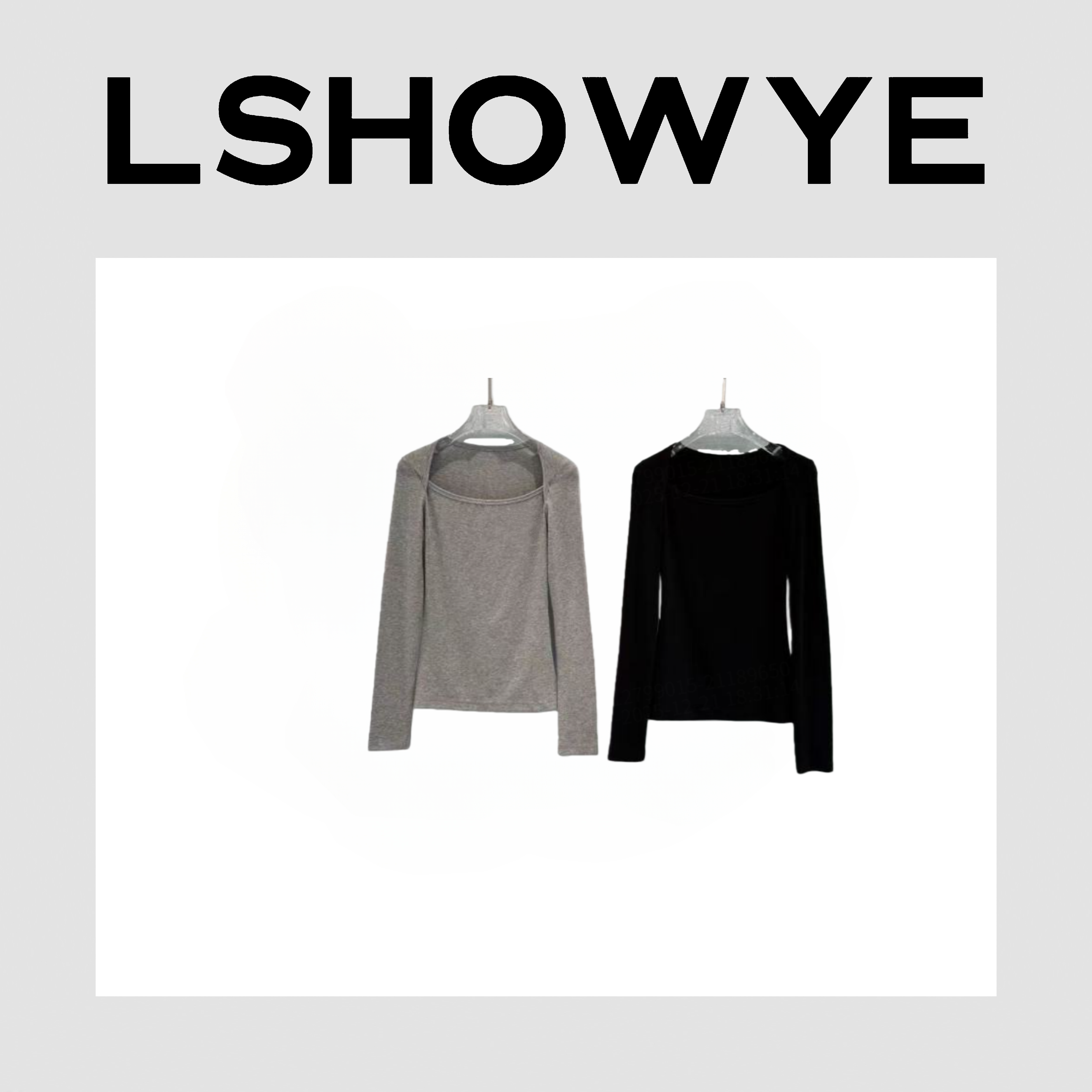 LSHOWYE｜字母方领长袖T恤 m2023