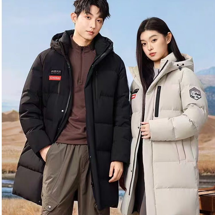 雅鹿羽绒服36051羽绒保暖连帽长款中长款防寒过膝加厚冬季休闲