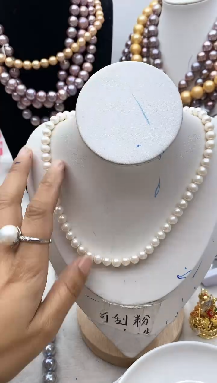 【闪购商品】淡水珍珠颈饰钛钢86