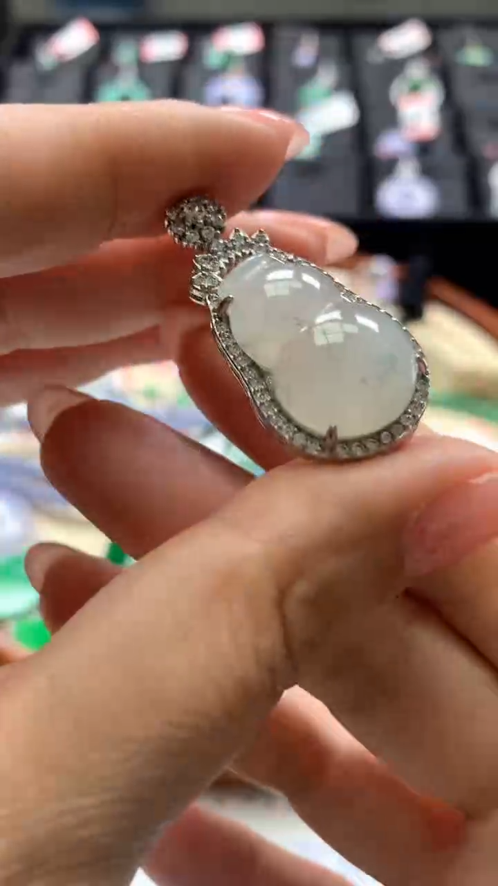 【闪购商品】翡翠颈饰银S925镶嵌吊坠