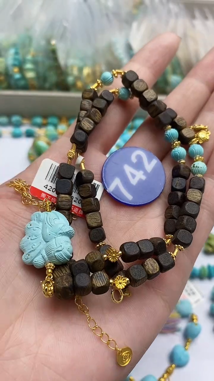 【闪购商品】绿松石项链银S925镶嵌742