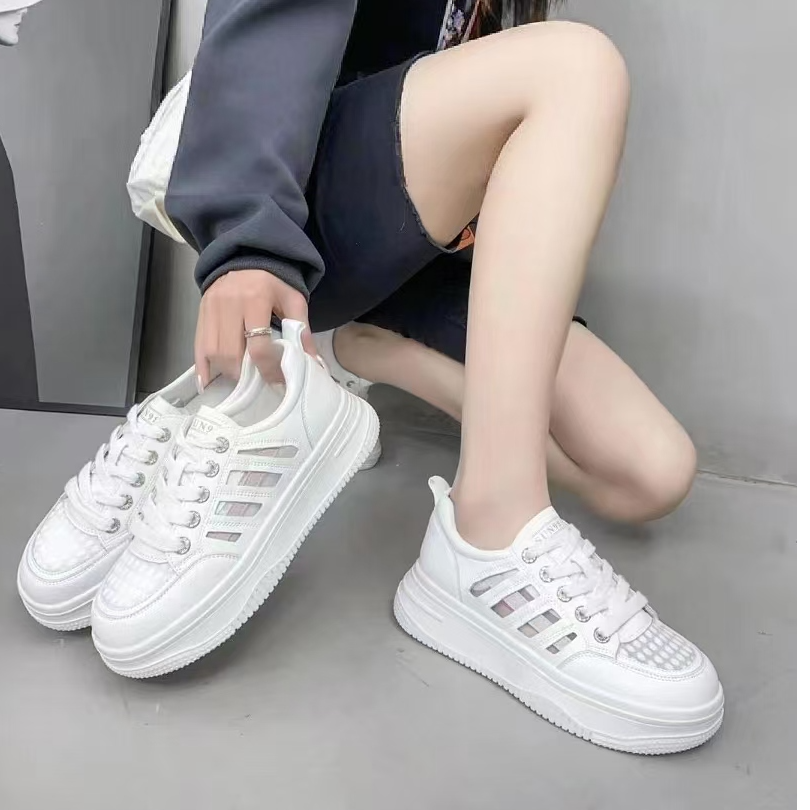 大厂正品2025春夏新款228862厚底小白鞋女百搭女士休闲鞋运动时尚