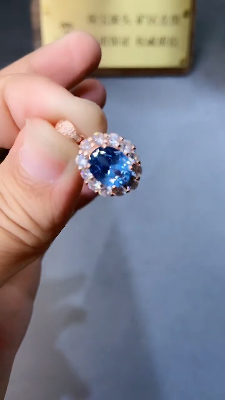 【闪购商品】海蓝宝石颈饰银S925镶嵌156