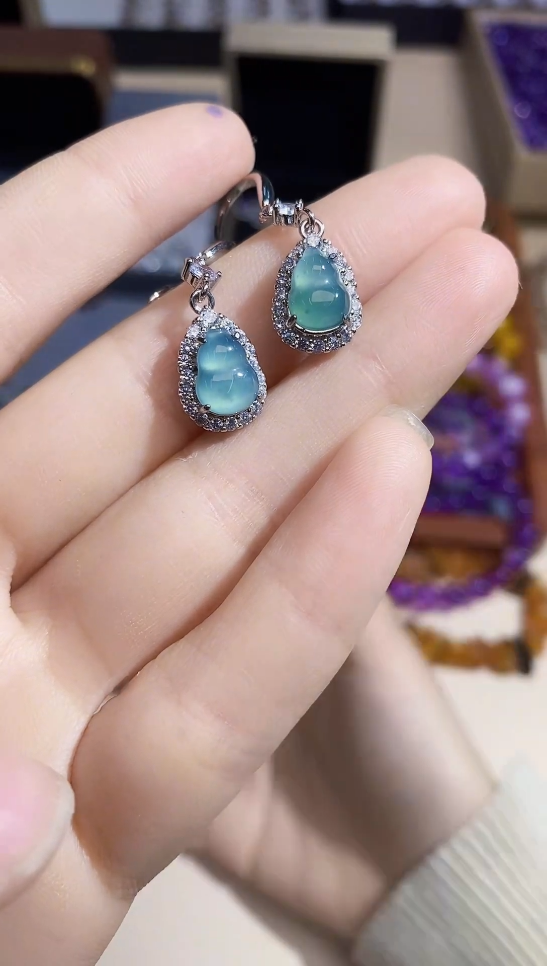 【闪购商品】翡翠耳饰未镶嵌多样性 发其一  【20】