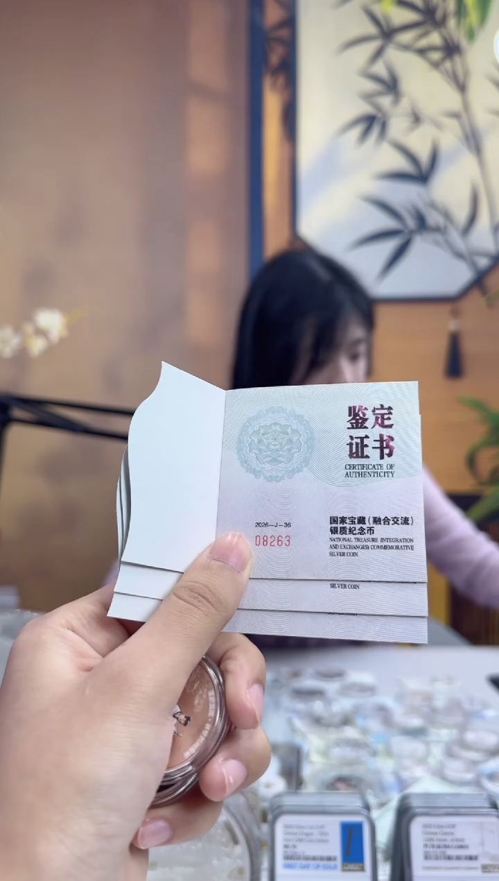 纯银2026年国家宝藏（融合交流）3*15克银08263