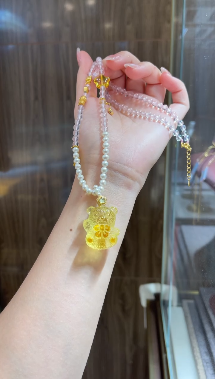 【闪购商品】琥珀珠宝奇石未镶嵌小熊