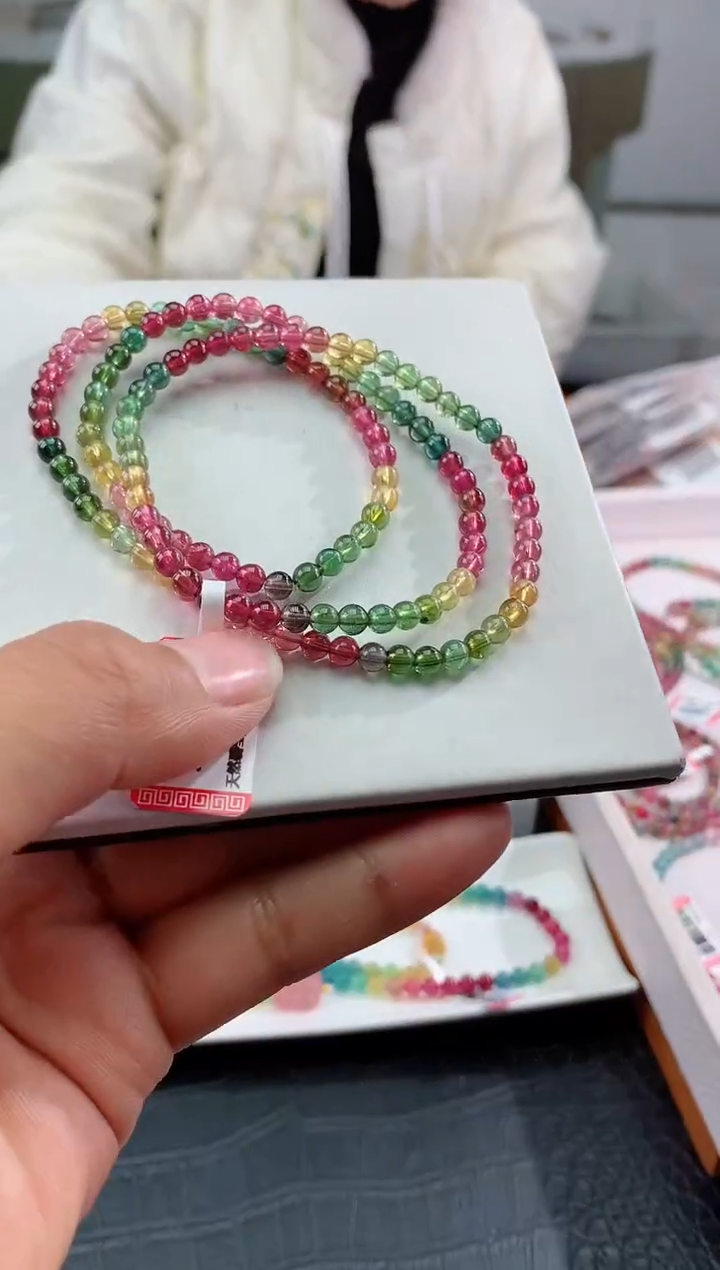 【闪购商品】碧玺手串未镶嵌多样性发一条