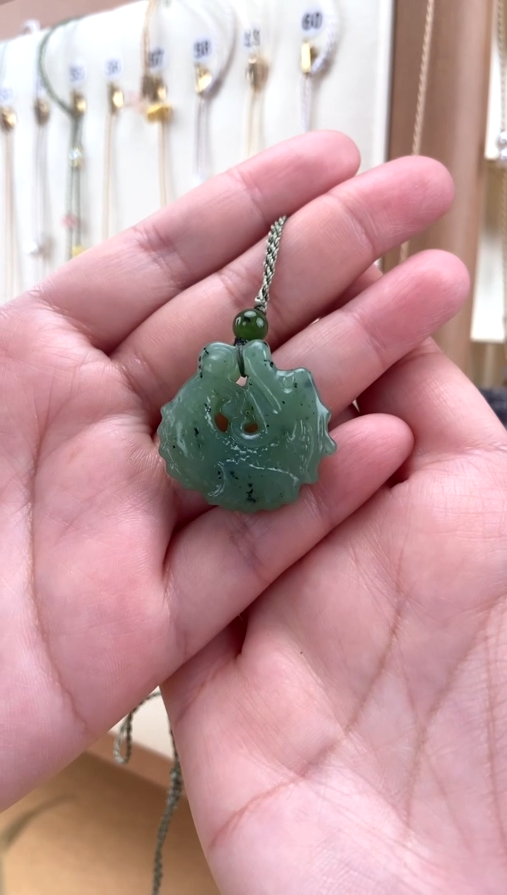 【闪购商品】和田玉颈饰未镶嵌鱼化龙吊坠