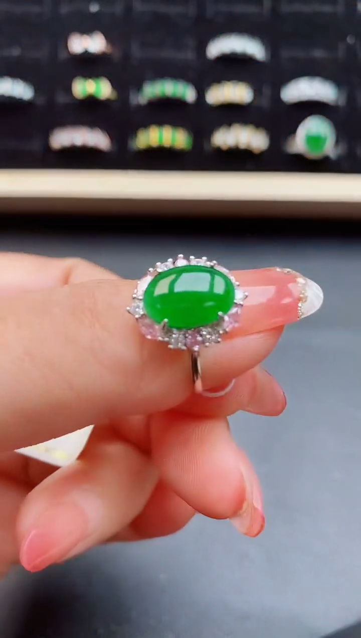 【闪购商品】翡翠戒指银S925镶嵌1212
