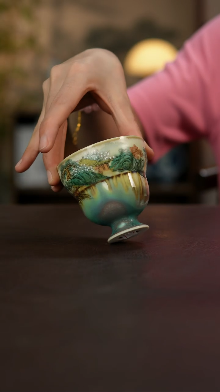 杯景德镇陶瓷杯碗柴烧多人