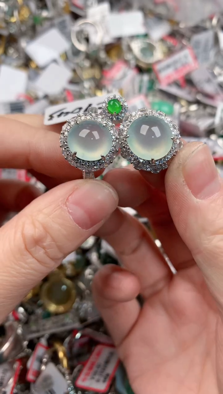 银S925镶嵌戒指翡翠444                  6