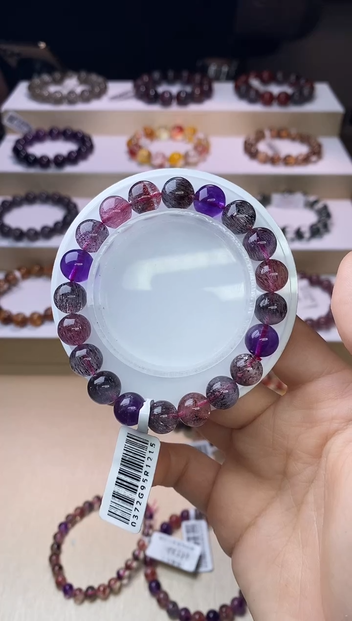 【闪购商品】水晶手链未镶嵌黑加仑超七单圈10m+