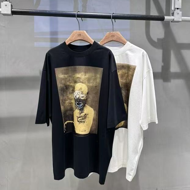 灌術10526潮流印花舒适短袖T恤宽松时尚百搭休闲圆领上衣