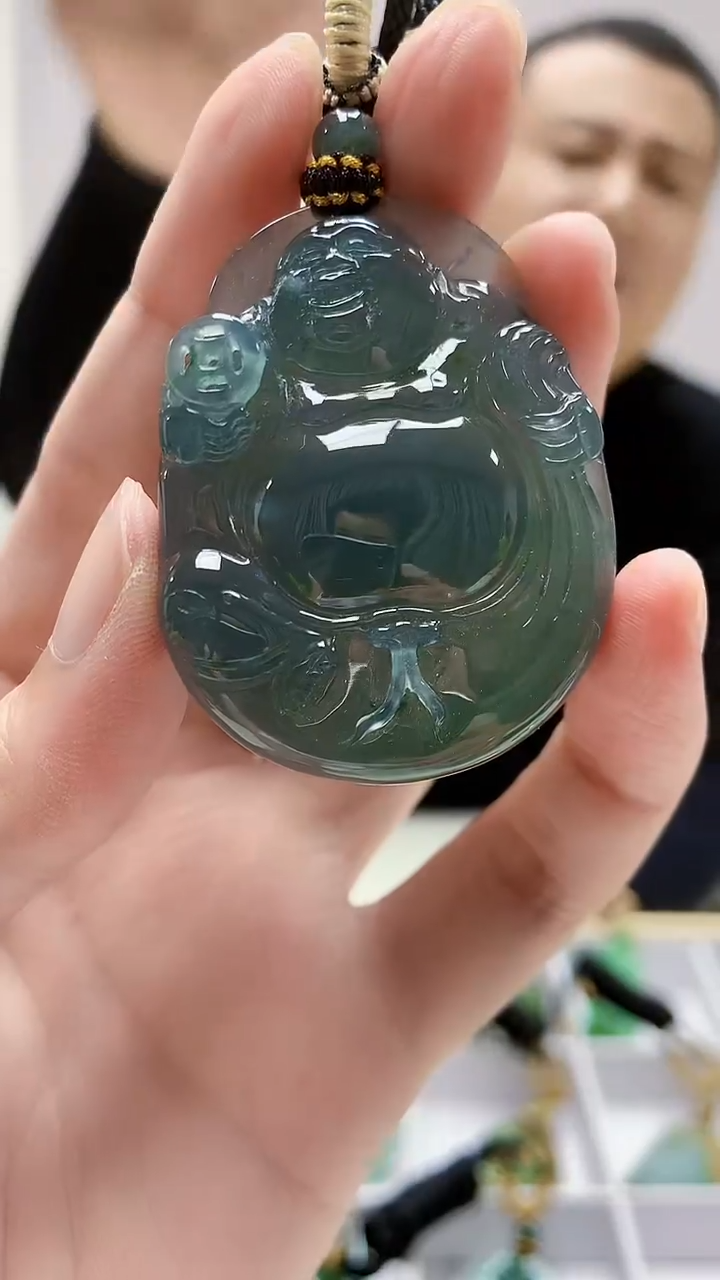 定制翡翠未镶嵌4898zm-毛货挂件佛公181