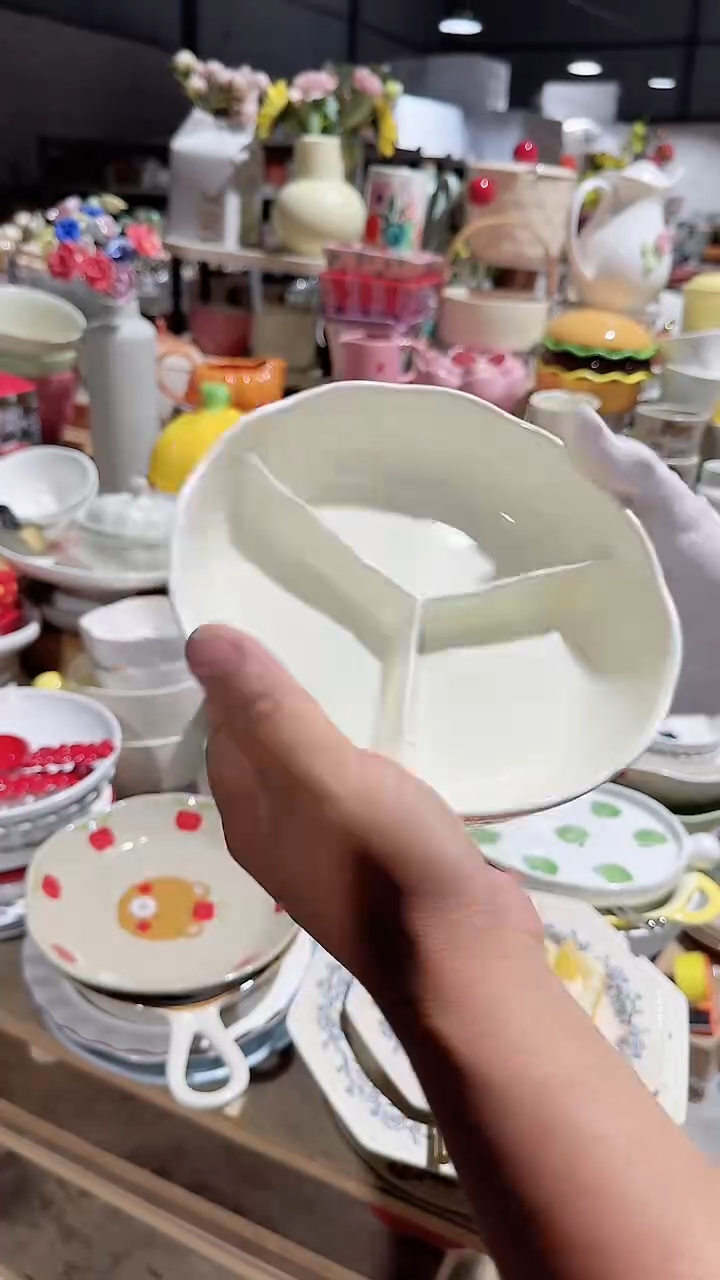 陶瓷奶油分餐盘微瑕 凑满20元包邮