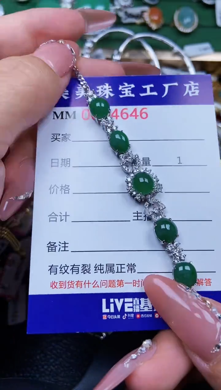 【闪购商品】翡翠颈饰银S925镶嵌4646