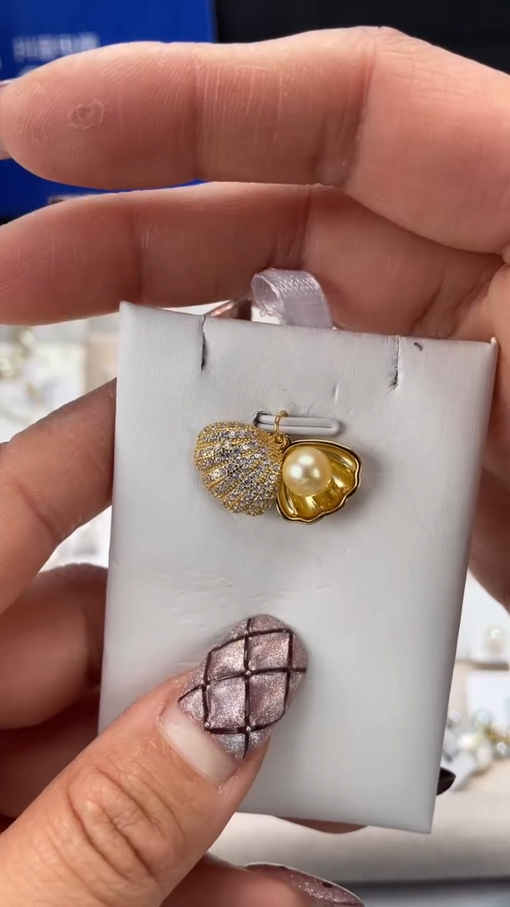 【闪购商品】海水珍珠颈饰银S925镶嵌吊坠