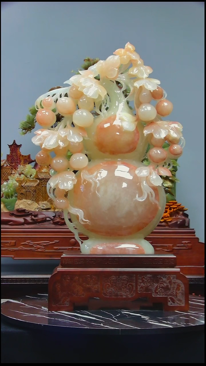 石材宇***帝福禄双全家居摆件