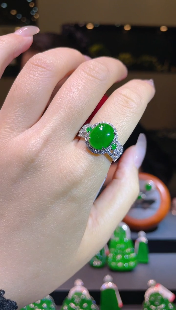 【闪购商品】翡翠吊坠(不含链)银S925镶嵌A107