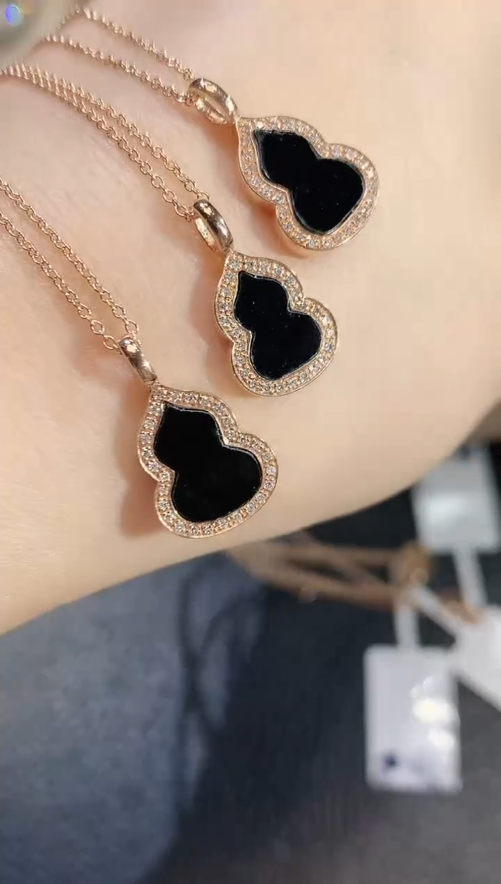 【闪购商品】翡翠套链18K金镶嵌D3 多样性发货一件