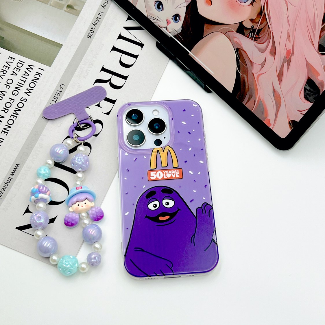 IMD手机壳卡通M记麦门适用苹果17iPhone16华为小米oppovivo