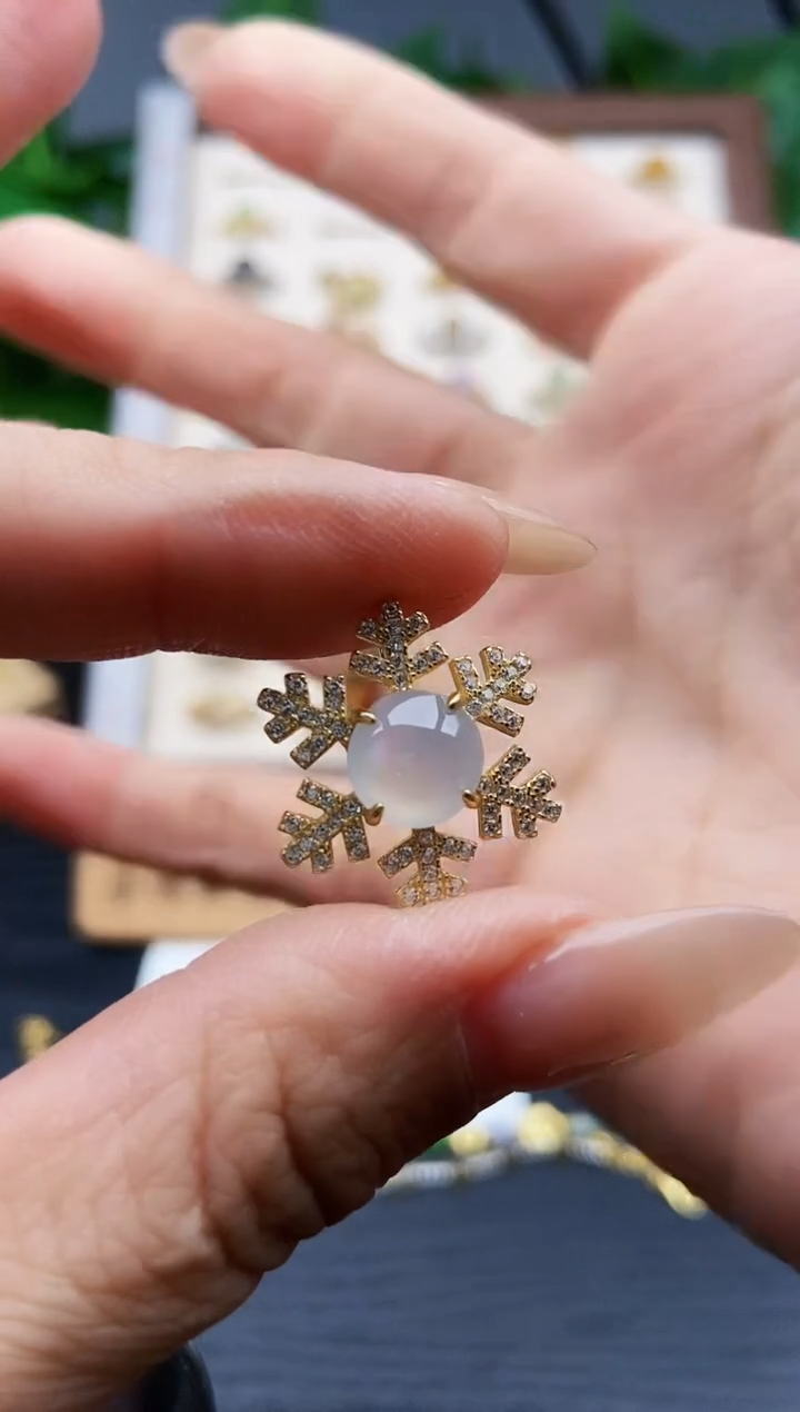 银S925镶嵌戒指翡翠12