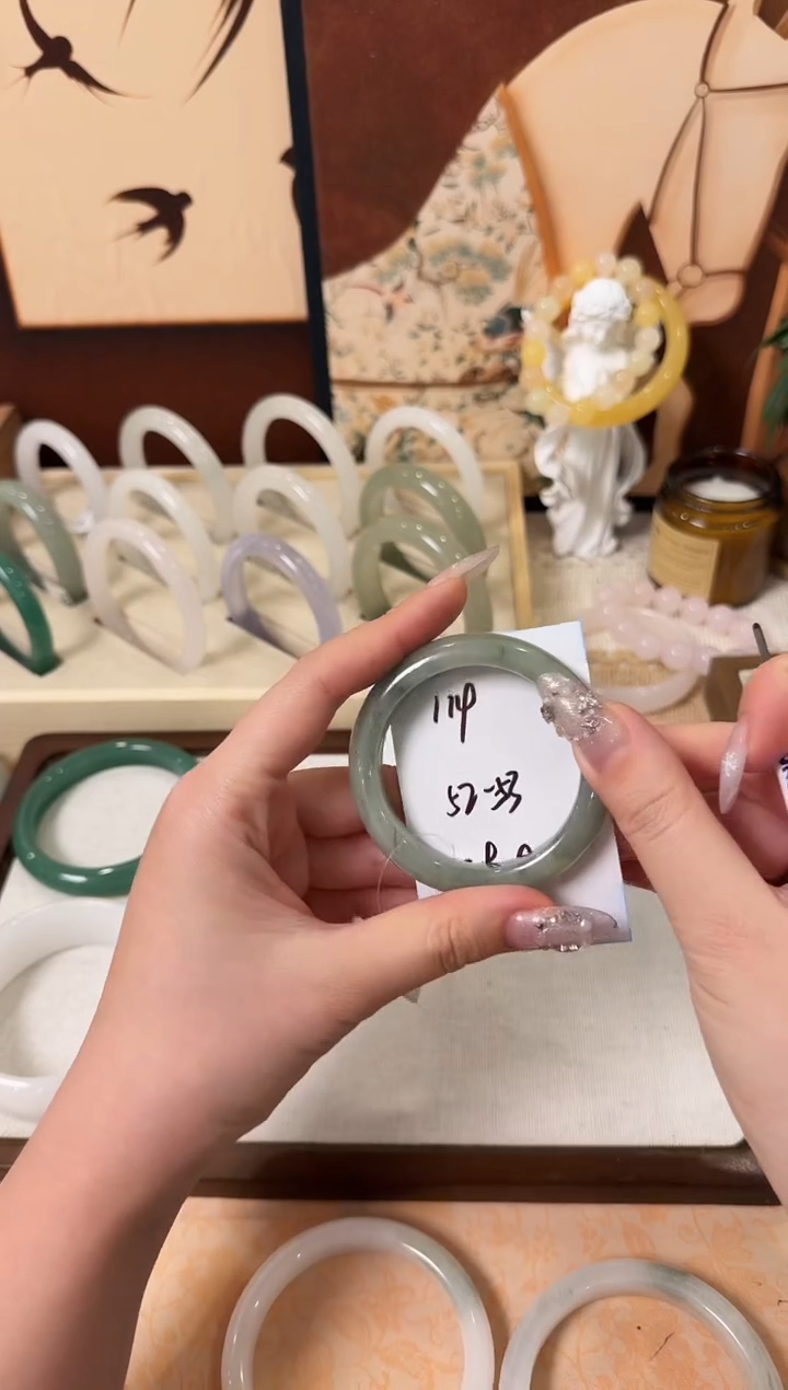 未镶嵌手镯石英质玉114//52-53