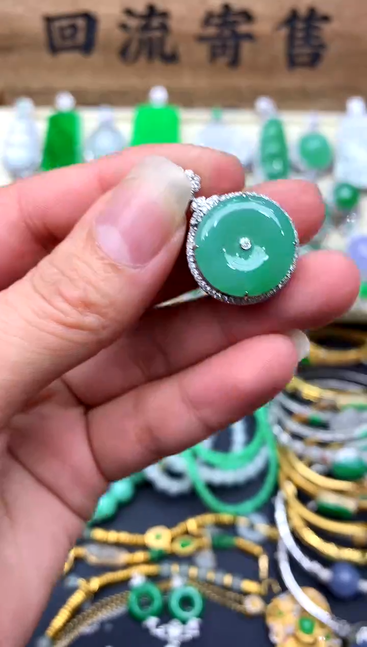 【闪购商品】翡翠颈饰18K金镶嵌570-中国好珍宝