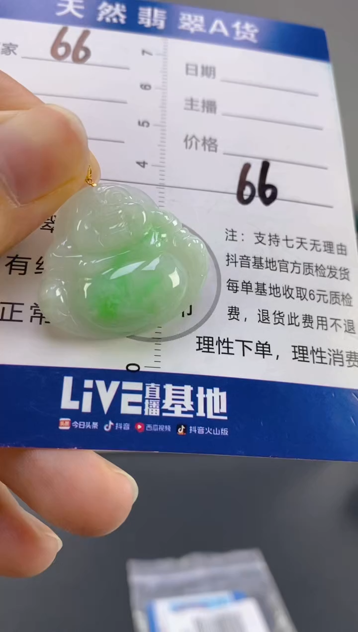 【闪购商品】翡翠颈饰18K金镶嵌天然A货翡翠