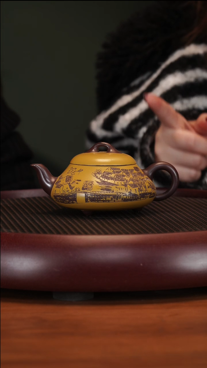 【闪购商品】紫砂茶壶2-56XXW汉棠石瓢景舟紫泥230cc